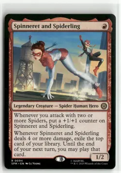 Spinneret and Spiderling - Spider-Man MTG NM - Image 1