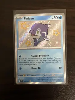 Finizen 123/091 Paldean Fates baby Shiny Holo Rare Pokemon TCG Card NM - Image 1