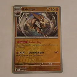 Pokemon TCG Kabutops 160 HP 141/165 SV 151 Reverse Holo Rare English - Image 1