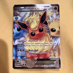 The Pokemon Company Flareon EX RC28/RC32 Full Art Holo Ultra Rare ENG 2016 - Image 1