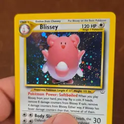SWIRLED! Nintendo Blissey Neo Revelation Holo Rare 2/64 EN 2000 Stage 1 120HP - Image 2