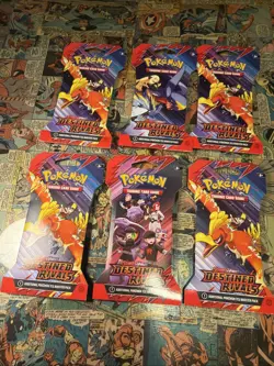 Destined Rivals Sleeved Booster Pack Lot Of 6 Factory Sealed Brand New Pokemon - Image 5