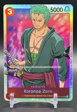 Roronoa Zoro (025) OP01-025 Romance Dawn Super Rare Foil Near Mint - Image 1