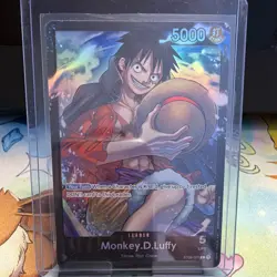 Bandai One Piece Card Game Monkey D. Luffy ST08-001 Leader Foil Full Art 5000 - Image 1