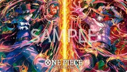 One Piece Card Game Official Playmat Ace & Sabo Japanese NEW IN HAND - Image 1
