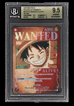 Bandai One Piece Monkey D. Luffy SP WantedFoil ST01-012 BGS 9.5 - Image 1