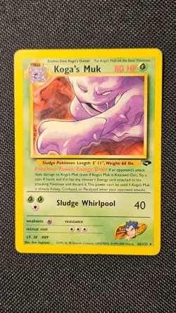 Pokemon Card - Koga's Muk Gym Challenge 26/132 Rare - lightly played - Image 2