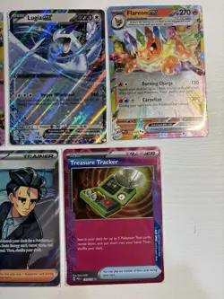 Pokemon TCG Prismatic Ev 5 Holo Card Lot, x2 Flareon ex, Lugia ex, Larry's Skill - Image 4