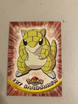 Sandshrew #27 BLUE Logo 1999 Topps TV Series 1 Nintendo Pokemon Cards NM - Image 1