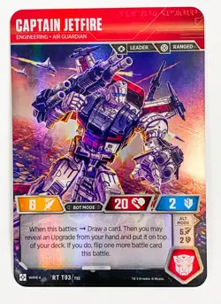 Captain Jetfire (Rare) and 39 Other Cards Near Mint Unplayed Transformers TCG - Image 1