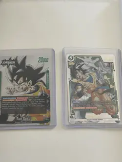 Bandai Dragon Ball Super SB02-033 Son Goku Leader Alt Art Foil 2-Card Lot - Image 1