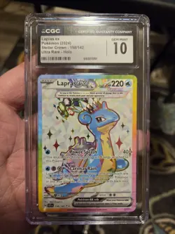 Lapras EX 158/142 Stellar Crown Special Illustration Rare Card CGC Gem Mint 10 - Image 1