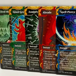 Lot of 5 MTG Secrets of Strixhaven Borderless Full Art Cards Spell Pierce - Image 1
