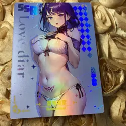 Raiden Shogun GENSHIN IMPACT Goddess Story SSR Anime Foil Girl Card - Image 1