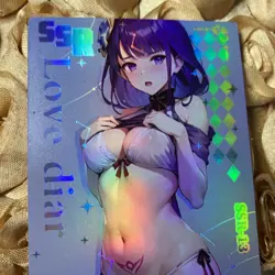 Raiden Shogun GENSHIN IMPACT Goddess Story SSR Anime Foil Girl Card - Image 3