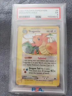 Dragonite Expedition Base Set Holo Rare Card 9/165 PSA 5 - Image 4