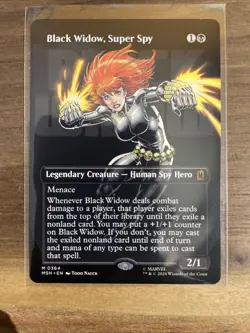MTG Black Widow, Super Spy - Borderless Marvel Super Heroes - Image 1