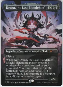 FOIL DRANA, THE LAST BLOODCHIEF (RAINBOW FOIL) 1684 MYTHIC NEAR MINT - Image 1