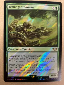 MTG 1x FOIL Termagant Swarm # 99 Universes Beyond: Warhammer 40K Magic the x1 NM - Image 1