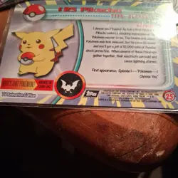 A surprise item + a Topps Pokemon #25 Pikachu TV Animation Edition Series MINT - Image 2