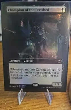 MTG Magic The Gathering Champion Of The Perished Foil Ext. Art Promo Zombie - Image 1