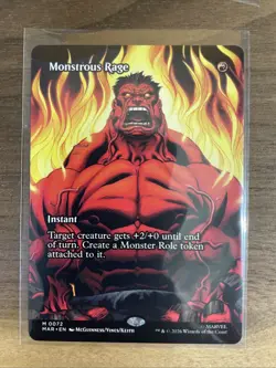 Monstrous Rage Marvel Magic the Gathering MTG Full Art NM Regular - Image 1