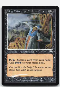 Bog Witch 118 Common Mercadian Masques Magic: The Gathering Foil Lightly Played - Image 1
