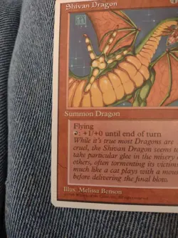Magic The Gathering Fourth Edition Shivan Dragon MTG CCG 4th Edition MN+ - Image 2