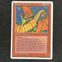 1995 MTG Magic The Gathering 4th Edition Shivan Dragon NM Unplayed - Image 1