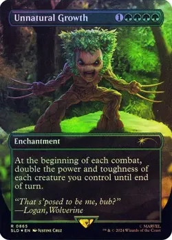 Unnatural Growth - Secret Lair Marvel Wolverine Magic the Gathering MTG - Image 1