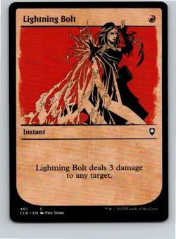 Magic Gathering Lightning Bolt Showcase Commander Battle for Baldur's Gate MTG - Image 1