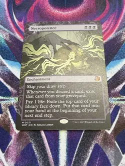 Necropotence Borderless WOT 0031 (MTG Wilds of Eldraine Enchanting Tales 2023) - Image 2