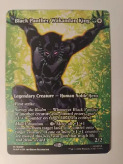 Black Panther, Wakandan King Borderless M 0087 Marvel MAR MTG NM 87 - Image 1