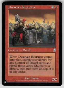Dwarven Recruiter Uncommon The List Reprints 186/350 MTG Near Mint 2020 - Image 1