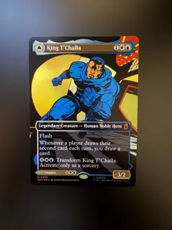 MTG Marvel Super Heroes King T'Challa Borderless Comic 0399 Foil - Image 1