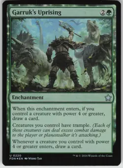 MTG Garruk's Uprising Foil NM Foundations Magic 220 - Image 1