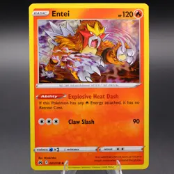Entei 021/159 Holo Rare Crown Zenith Pokemon TCG NM - Image 1