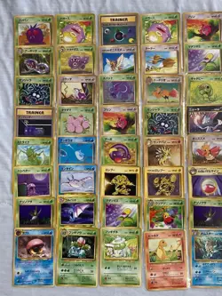 Pokemon Old Back Normal Card Lot Japanese TCG Collectible 13+ - Image 2