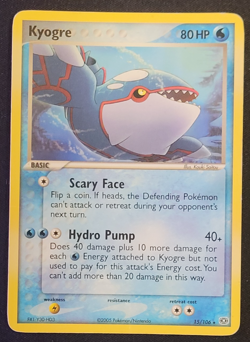 Kyogre 15/106 Non-Holo Pokemon Emerald MP - Image 1