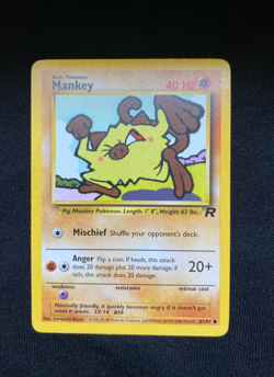 Mankey 61/82 Pokemon Team Rocket-Unlimited Edition Regular (LP) - Image 1