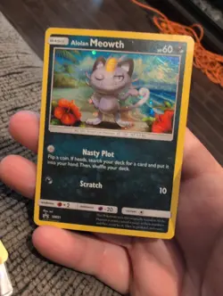 2017 Pokemon Alolan Meowth Holo Promo #sm51 HGC 6 (sb6) - Image 1