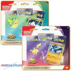 2-Pokemon TCG 30th Anniversary Celebration Tech Sticker PRESALE PREORDER - Image 1