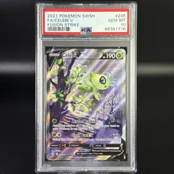 Pokemon Celebi Fusion Strike Full Art #245 PSA 10 Gem Mint - Image 1