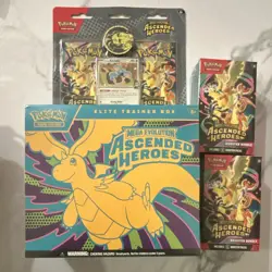 Pokemon TCG Mega Evolution Ascended Heroes ETB + 2 Booster Bundles and blister - Image 1