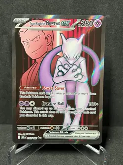 Team Rocket's Mewtwo ex 213/182 Ultra Rare Destined Rivals Pokemon Holo NM - Image 1