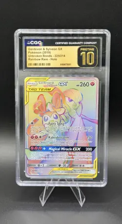 Gardevoir & Sylveon GX Unbroken Bonds 225/214 Rainbow Rare CGC Pristine 10. - Image 1