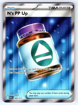 N'S PP UP 262/217 ULTRA RARE ASCENDED HEROES POKEMON HOLO NEAR MINT - Image 1
