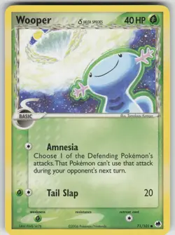 Wooper 71/101 Common Dragon Frontiers Pokemon Lightly Played - Image 1