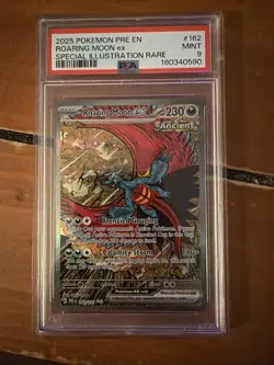 2025 POKEMON PRE EN-PRISMATIC EVOLUTIONS #162 ROARING MOON EX PSA 9 - Image 1