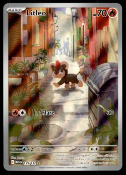 Litleo 139/132 Illustration Rare Mega Evolution Pokemon Holo Near Mint - Image 1